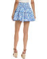 Sail To Sable Smocked Waist Linen-Blend Mini Skirt Women's