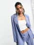 Фото #1 товара ASOS DESIGN double breasted blazer in blue twill