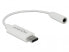 Фото #1 товара Delock 65925, White, 3.5mm, USB C, 0.14 m, Male, Female