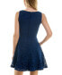 Фото #2 товара Juniors' Square-Neck Fit & Flare Skater Dress