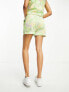 Vila short co-ord in green floral print