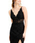 ფოტო #4 პროდუქტის Juniors' Glitter Scallop Lace Corset Gown