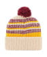 Фото #2 товара Men's Natural Washington Commanders Tavern Cuffed Knit Hat with Pom