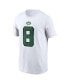 ფოტო #3 პროდუქტის Men's Aaron Rodgers White New York Jets Player Name and Number T-shirt