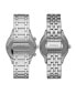 ფოტო #3 პროდუქტის His and Her Fenmore Multifunction Silver-Tone Stainless Steel Watch Gift Set, 44mm 36mm