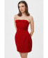 Фото #2 товара Women's Strapeless mini dress with scultural skirt and bow detail on top