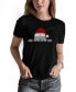 Women's Christmas Peeking Dog Word Art Short Sleeve T-shirt