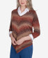 ფოტო #4 პროდუქტის Petite Classics Chevron Ombre Woven Sweater