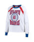 Фото #2 товара Women's White Distressed Atlanta Braves Raglan Long Sleeve T-shirt