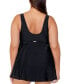 Raisins Curve G840085 Plus Size Calina Solids Lucia Swim Dress (Black 16W)