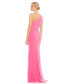 ფოტო #2 პროდუქტის Women's Ieena Jersey One Shoulder Belted Trumpet Gown