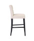 Linen Fabric Tufted Bar Stool (Set of 2)