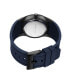 ფოტო #3 პროდუქტის Men's Modern Classic Blue Silicone Strap Watch 42mm