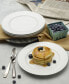 Everyday Whiteware Beaded Dinner Plate 4 Piece Set