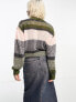 COLLUSION knitted crew neck jumper in multi stripe