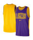 Фото #2 товара Men's Purple, Gold Los Angeles Lakers Courtside Versus Force Split DNA Performance Mesh Tank Top