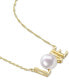 ფოტო #2 პროდუქტის Cultured Freshwater Pearl (7mm) LOVE 17" Pendant Necklace
