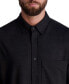 Karl Lagerfeld Men's Marled Ponte Long Sleeve with Oversized Pocket Shirt