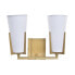 Фото #1 товара Настенный светильник DKD Home Decor Стеклянный Позолоченный Металл полиэстер Белый (30 x 18 x 23 cm)