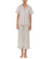 ფოტო #1 პროდუქტის Women's Annie Notch Top and Capri Pajama 2 Piece Set