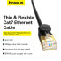 Szybki cienki kabel sieciowy RJ45 cat. 7 10Gbps 5m czarny