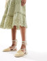 ASOS DESIGN Jungle woven strappy espadrilles in natural raffia