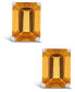 ფოტო #5 პროდუქტის Citrine (3-1/5 ct. t.w.) Stud Earrings in 14K Yellow Gold or 14K White Gold
