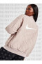 Фото #4 товара Varsity Reversible Bomber Jacket in Taupe Kadın Pembe Spor Ceket