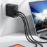 Фото #4 товара Szybka ładowarka sieciowa GaN 3x USB-C 1x USB-A + kabel kątowy USB-C 100W 2m czarny