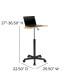 Sit To Stand Mobile Laptop Computer Desk - Portable Rolling Standing Desk