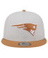 Men's Stone/Brown New England Patriots Two-Tone Color Pack 9FIFTY Snapback Hat