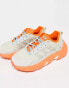 Фото #6 товара adidas Originals ZX 22 Boost trainers in off white with orange detail