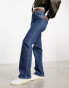 Dr Denim Moxy straight leg jeans in cape mid plain Голубой, XS L32 - фото #4