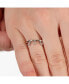 ფოტო #2 პროდუქტის Tri Skinny Drip ring with white Topaz Size T