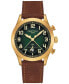 Фото #1 товара Men's Swiss Chronograph DS Pilot Brown Strap Watch 43mm