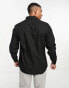 New Look long sleeve poplin shirt in black