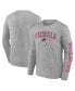 ფოტო #1 პროდუქტის Men's Heather Gray Georgia Bulldogs Distressed Arch Over Logo Long Sleeve T-shirt