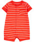 Baby Striped Snap-Up Romper 3M