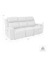 Фото #5 товара Claude 83" Genuine Leather in Dual Power Headrest and Lumbar Support Reclining Sofa