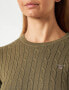 Фото #4 товара GANT Women's Stretch Cotton Cable C-Neck Pullover
