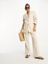 Фото #4 товара NA-KD co-ord oversized tailored blazer in beige