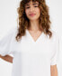 Фото #3 товара Women's V-Neck Dolman-Sleeve Top, Created for Macy's