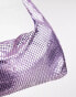 Фото #6 товара Glamorous chainmail diamante mini bag in lilac