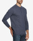 ფოტო #1 პროდუქტის Men's Long Sleeve Brushed Jersey Henley T-shirt