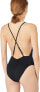 Фото #2 товара Bikini Lab Women's 243685 Core Solids Strappy Plunge One Piece Swimsuit Size XS