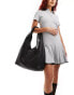 Фото #1 товара Bronx Puffy oversized slouchy shoulder bag in black leather