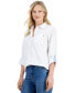 ფოტო #1 პროდუქტის Women's Roll-Tab Button-Front Shirt