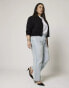 Фото #3 товара River Island Plus relaxed straight leg jean in lightwash blue