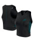 ფოტო #1 პროდუქტის Women's Black Philadelphia Eagles Studio Fitted Gym Tank Top