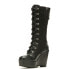 Фото #9 товара Harley-Davidson Celina 10" Lace Wedge D84732 Womens Black Motorcycle Boots